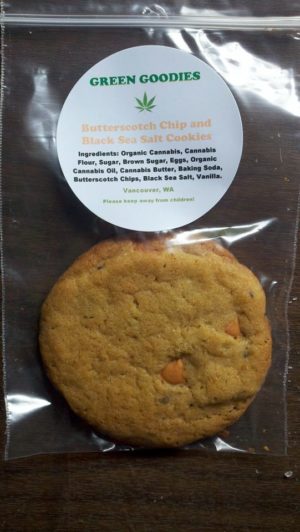 Medicated Butterscotch Chip and Black Sea Salt Cookies